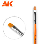 AK Interactive Size 8 Flat Synthetic Hair Scale Modeling Paint Brushes - AK608