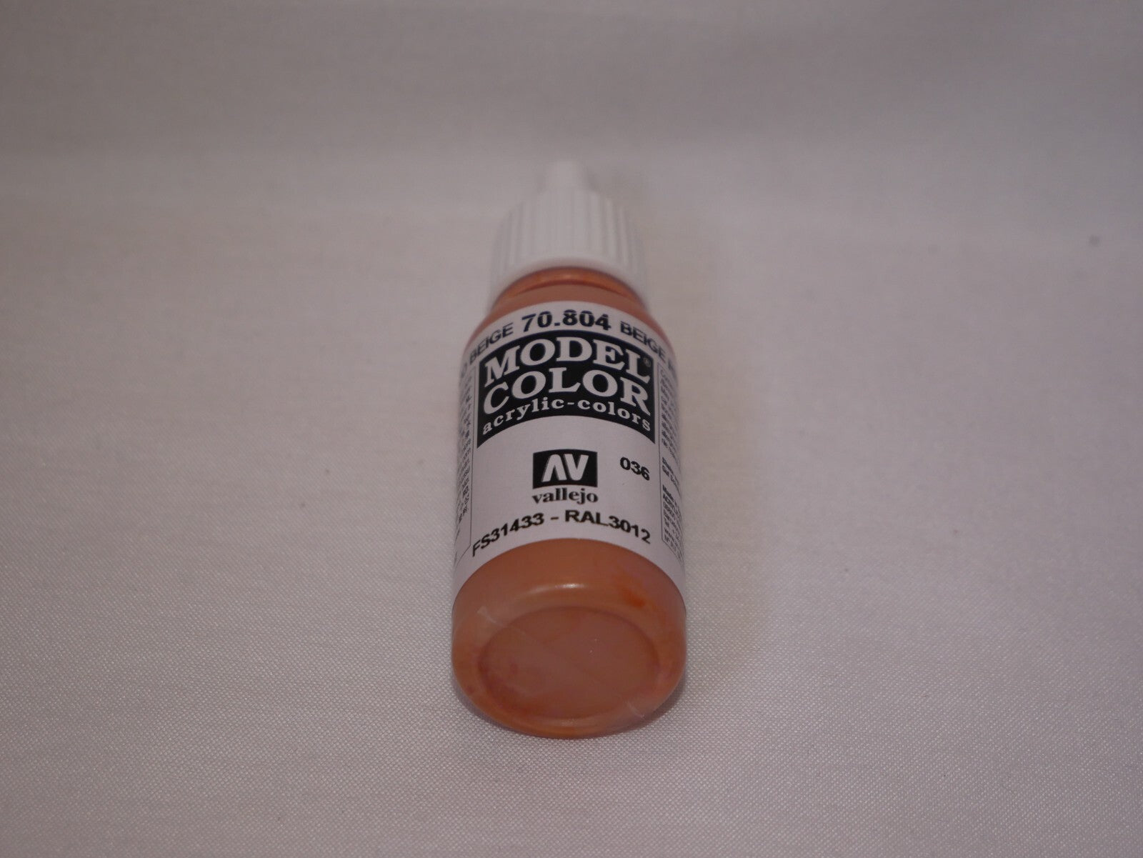 Vallejo Model Color Beige Red Acrylic 17ml/0.57 fl oz Dropper Bottle - 70.804