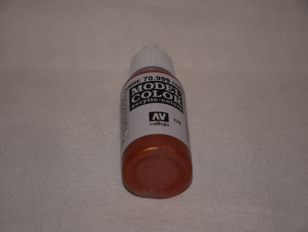 Vallejo Model Color Copper Metallic Acrylic 17ml/0.57 fl oz Dropper - 70.999