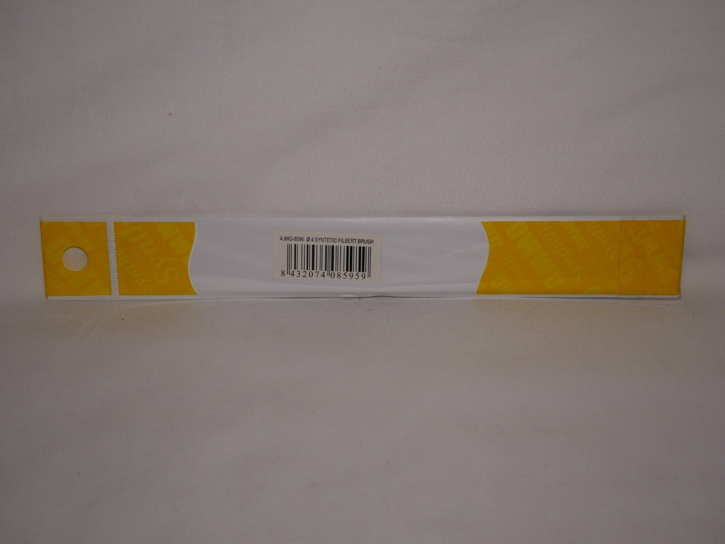 Ammo By Mig Jimenez Size 4 Flat Synthetic Hair Filbert Model Brush - A.MIG-8595