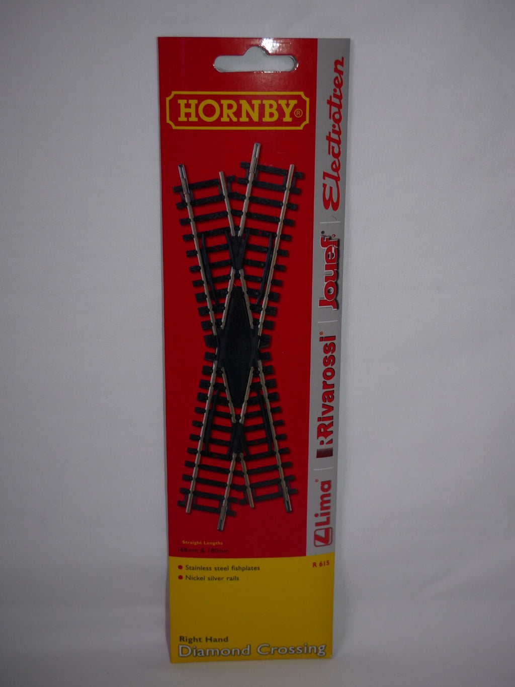 Hornby 1:76 Model Railway Track Single Piece Right Hand Diamond Crossing - R615