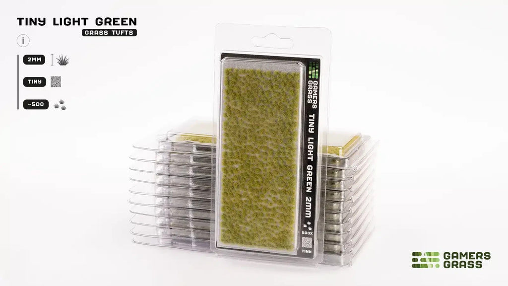 Gamers Grass Tiny Light Green 2mm Tufts For Wargaming Bases 500 Per Pack GGTT-LG