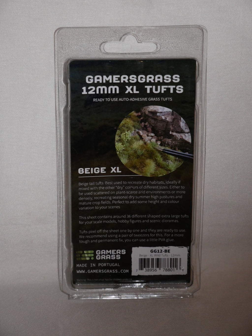 Gamers Grass Wild Beige XL 12mm Tufts For Wargaming Bases (36) Per Pack GG12-BE