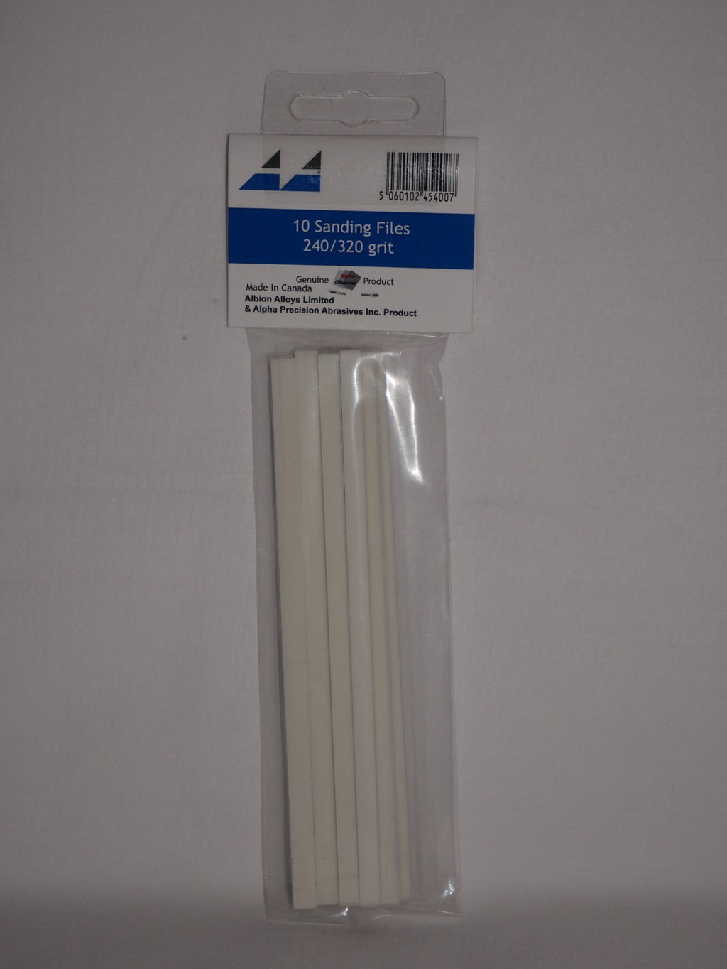 Albion Alloys Professional Sanding Files Fine 240/320 Grit (165mm x 6mm) - 243