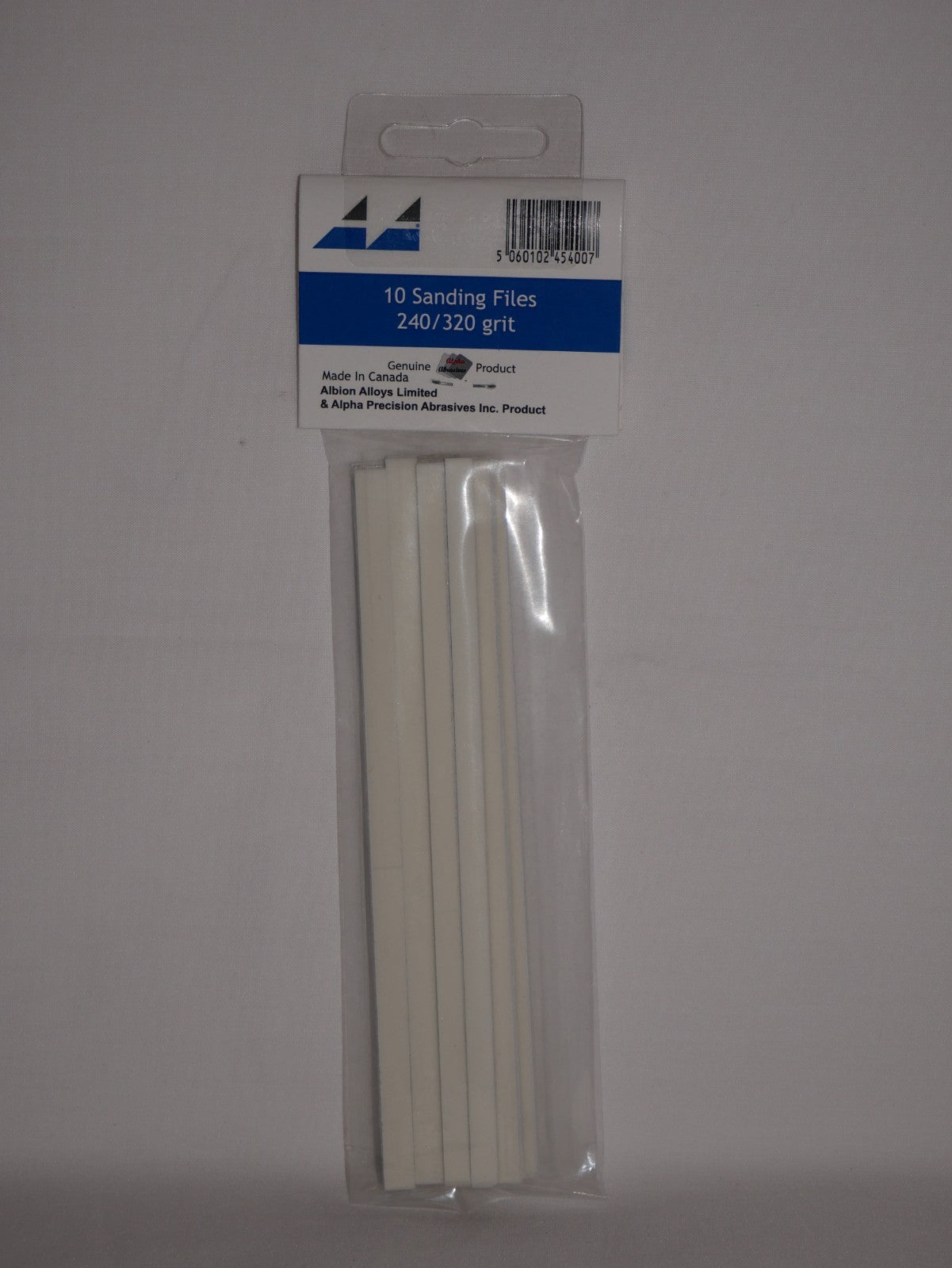 Albion Alloys Professional Sanding Files Fine 240/320 Grit (165mm x 6mm) - 243