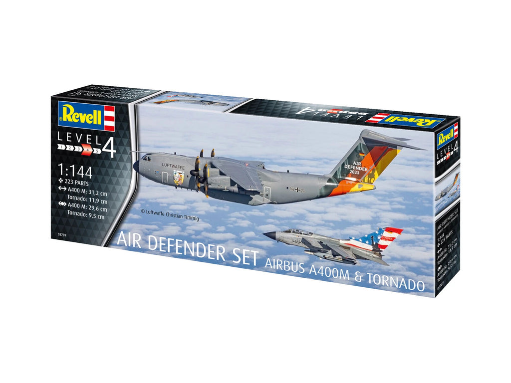 Revell 1:144 Scale Air Defender Set Airbus A400M & Tornado Skill Level 4 - 03789