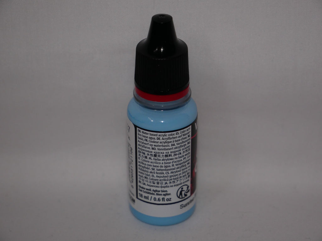 Vallejo Game Color Acrylics Sunrise Blue 18ml/0.6 fl oz Dropper Bottle - 72.118