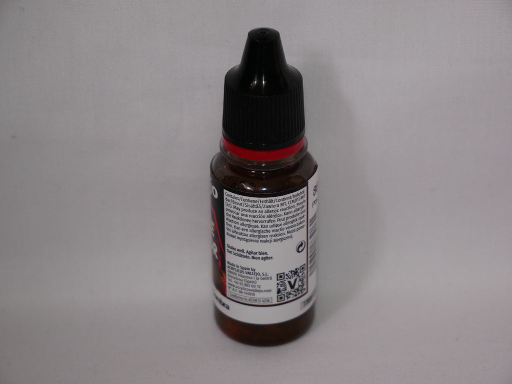 Vallejo Game Color Acrylic Washes Umber 18ml/0.6 fl oz Dropper Bottle - 73.203