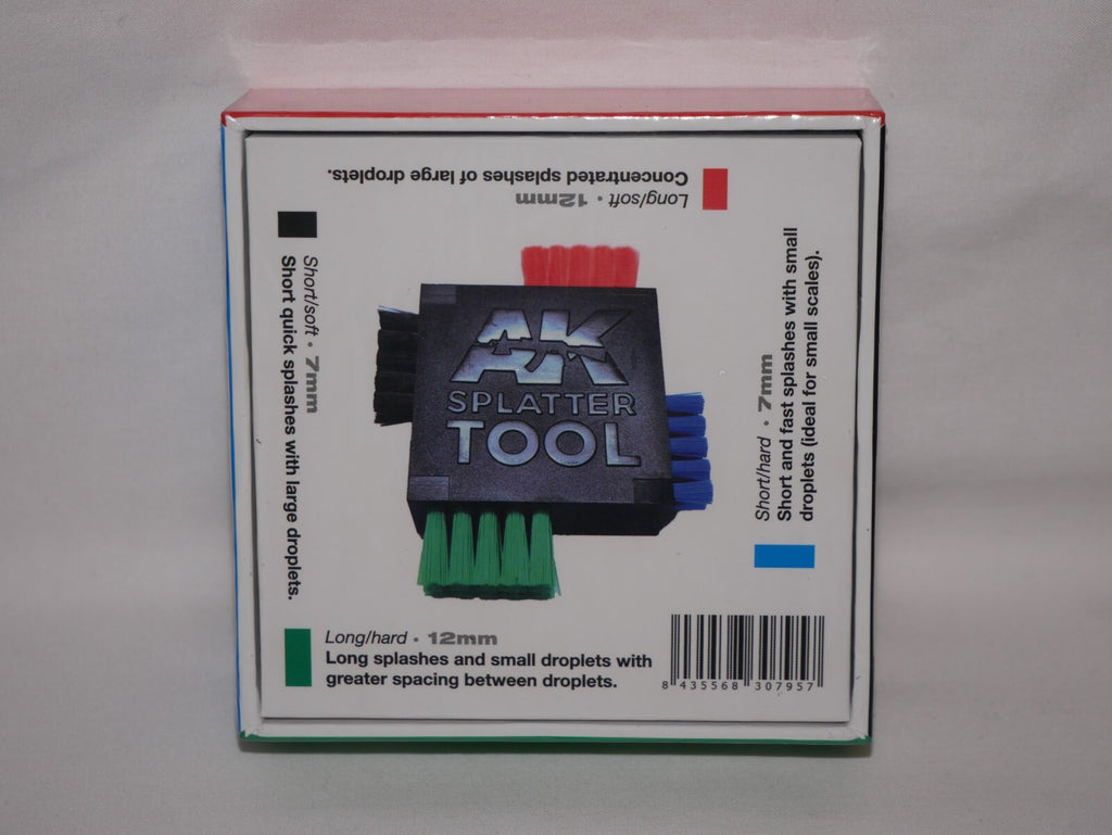 AK Interactive Multi Sided & Multi Coloured Plastic Model Splatter Tool - AK9160
