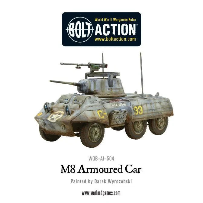 Warlord Games Bolt Action 1:56 Scale WW2 US M8/M20 Greyhound Scout Car 402013005
