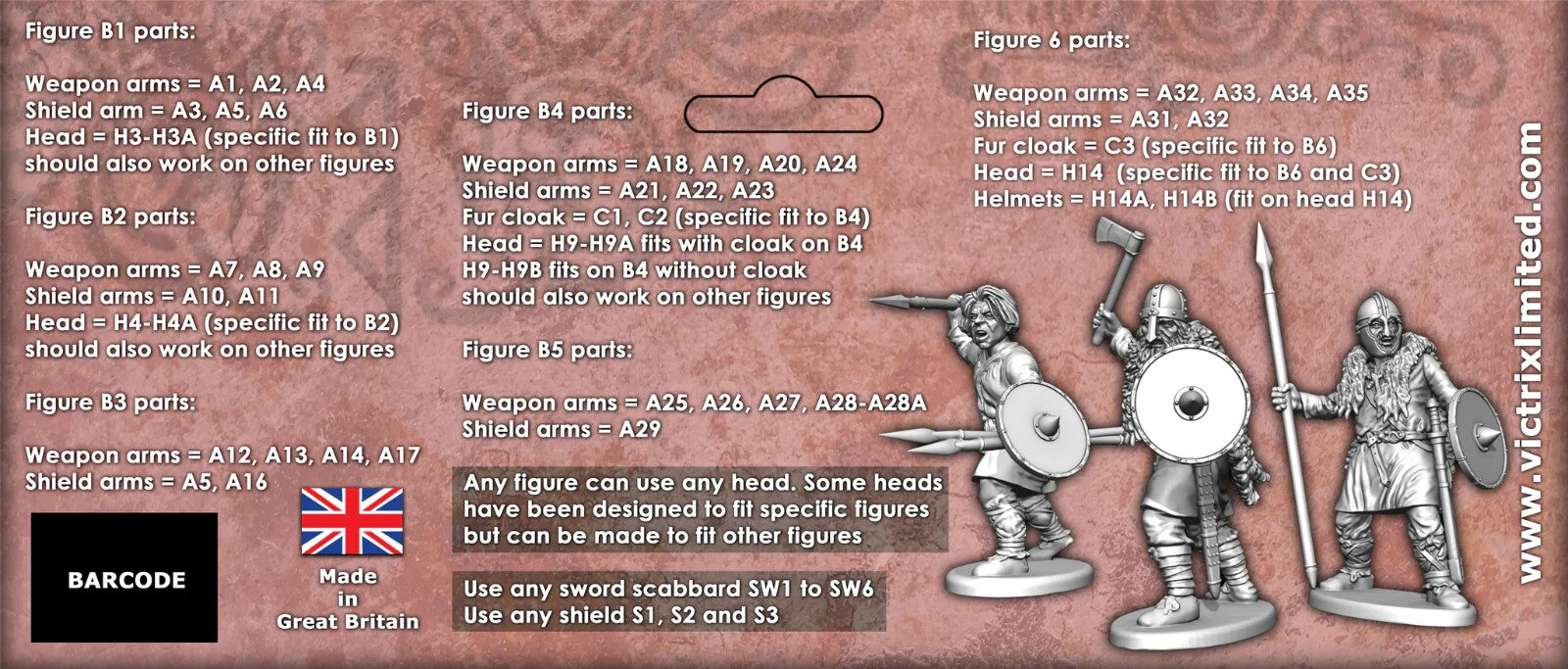 Victrix Warriors Of The Dark Ages 28mm Early Saxon Unarmoured Warriors - VXDA016