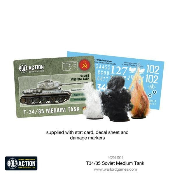 Warlord Games Bolt Action 1:56 Scale WWII Soviet T-34/85 Medium Tank - 402014004