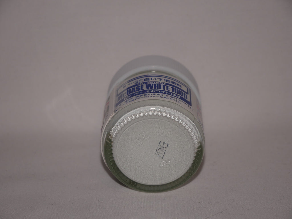 Mr Hobby Mr Base Coat Surfacer 1000 White Model Paint 40ml Glass Bottle - SF-283