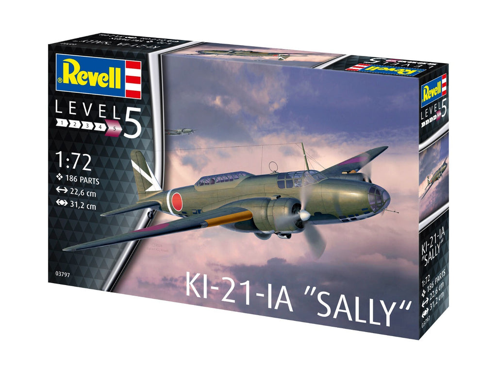 Revell 1:72 Mitsubishi KI-21-lA "Sally" Model Aircraft Kit Skill Level 5 - 03797