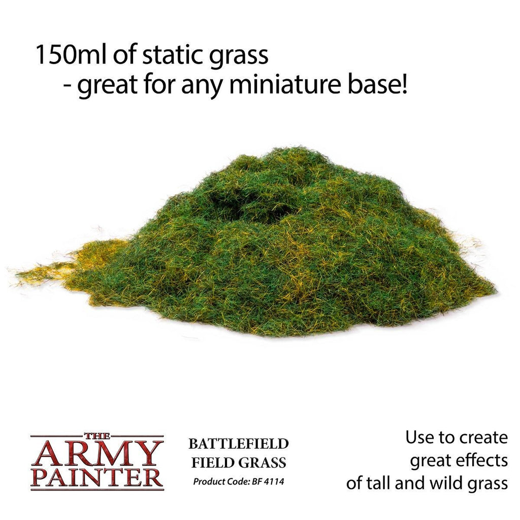 The Army Painter Battlefield Field Grass For Mini Gaming Bases 150ml Tub BF4114