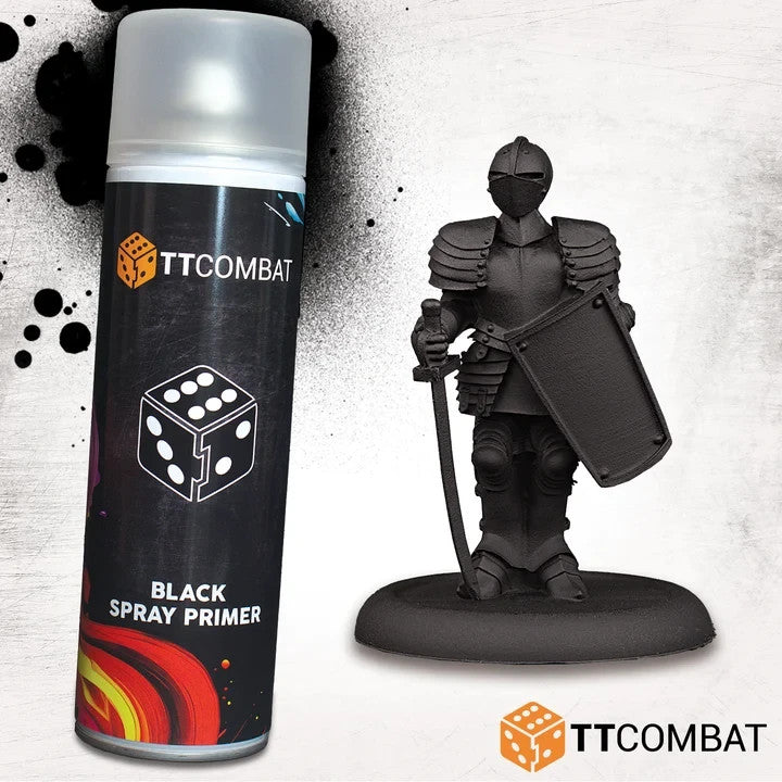 TTCombat Black V2 Plastic Scale Model Spray Primer 500ml Aerosol Can - TTAP-002