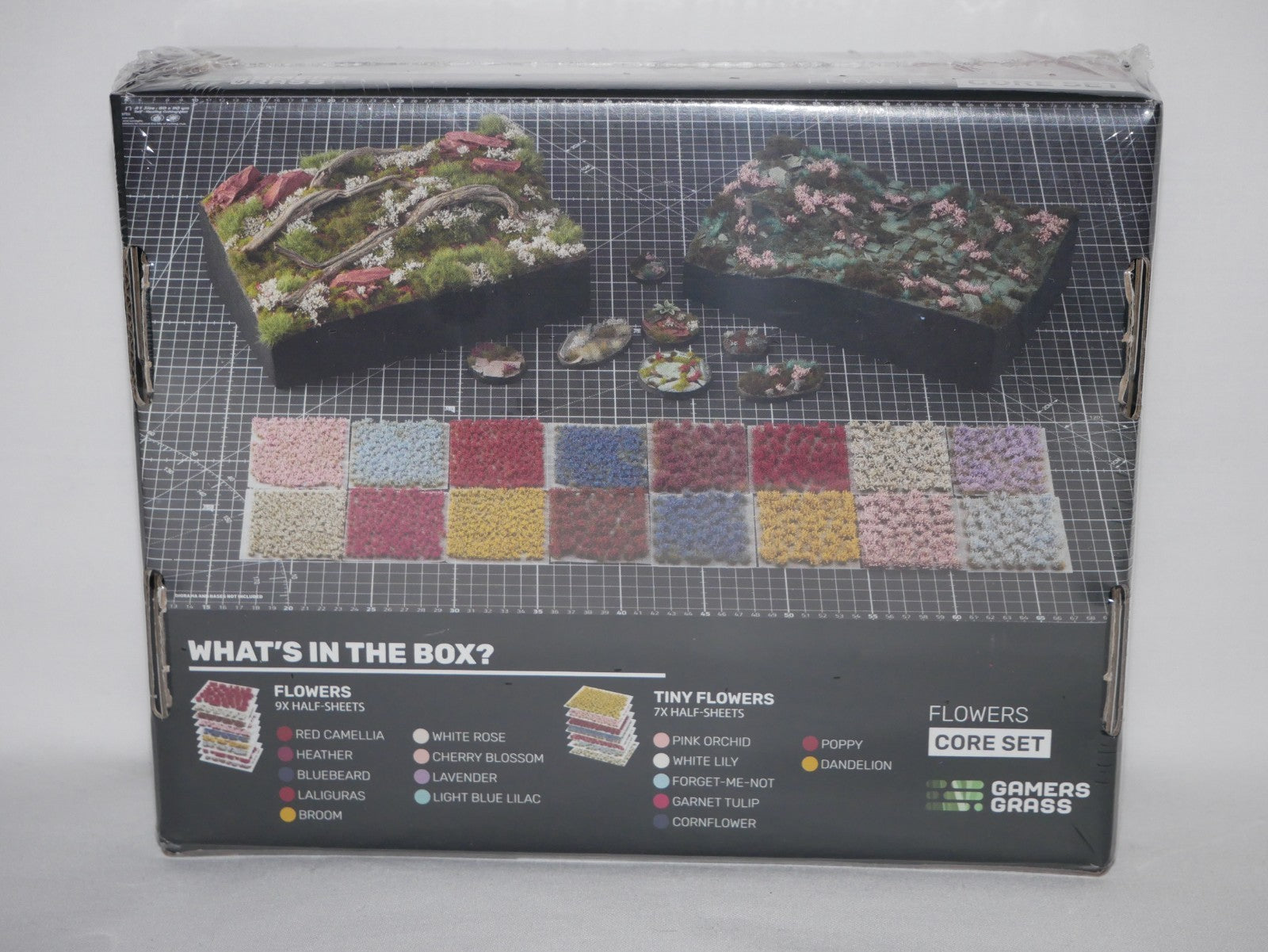 Gamers Grass Flowers Core Set For Wargaming Mini Bases 16x Half Sheets - GGSB-FCS