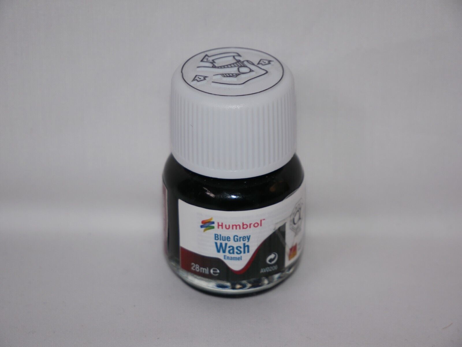 Humbrol Scale Modelling Enamel Blue Grey Wash (28ml) Glass Jar Bottle - AV0206