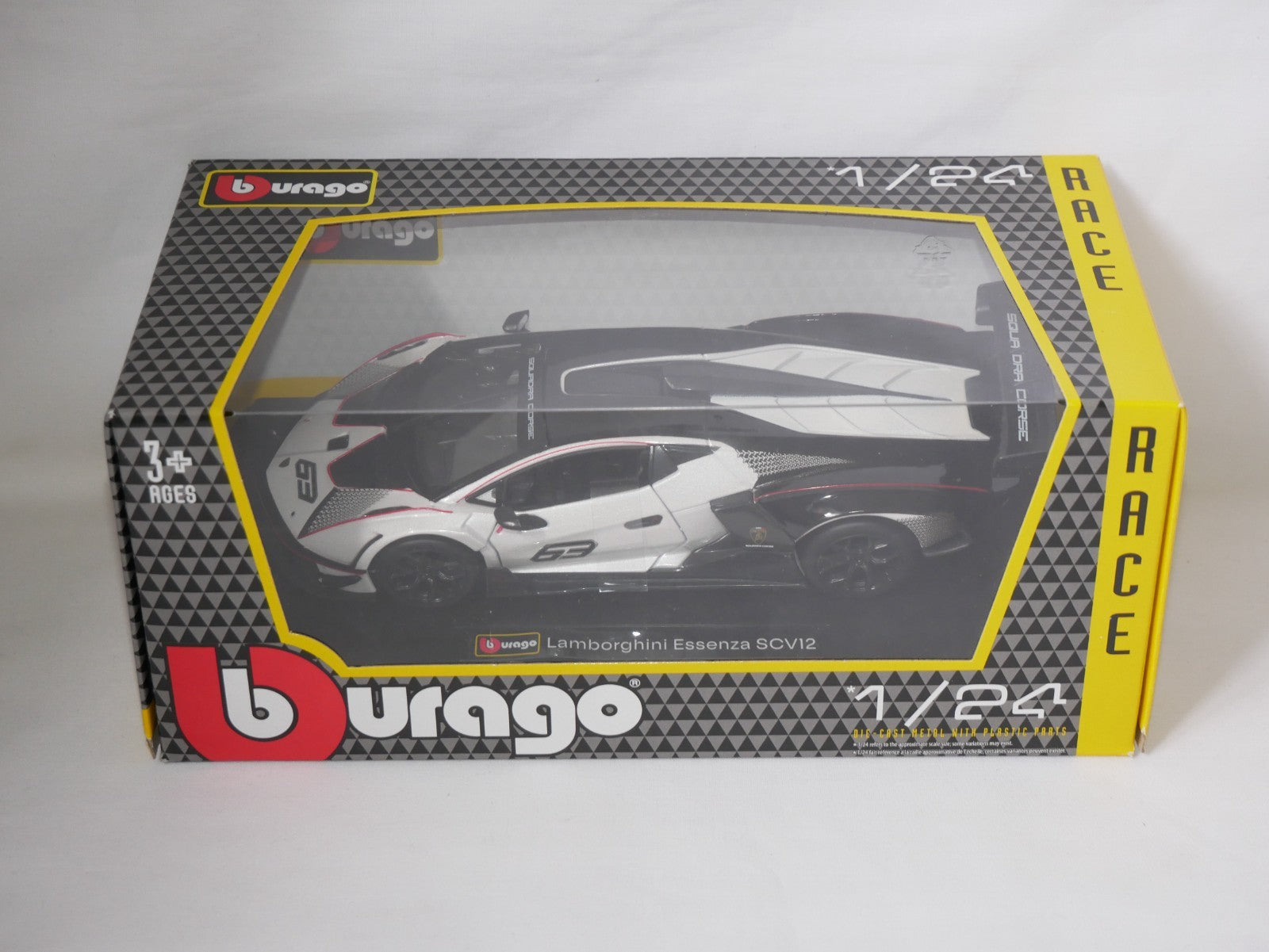 Burago 1:24 Scale Lamborghini Essenza SCV12 Track Only Sports Car - #18-28023