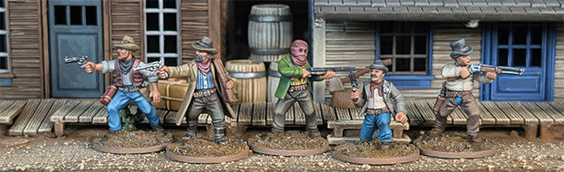 Great Escape Games Dead Man's Hand 28mm Scale Hard Plastic Gunfighters - DMHP001