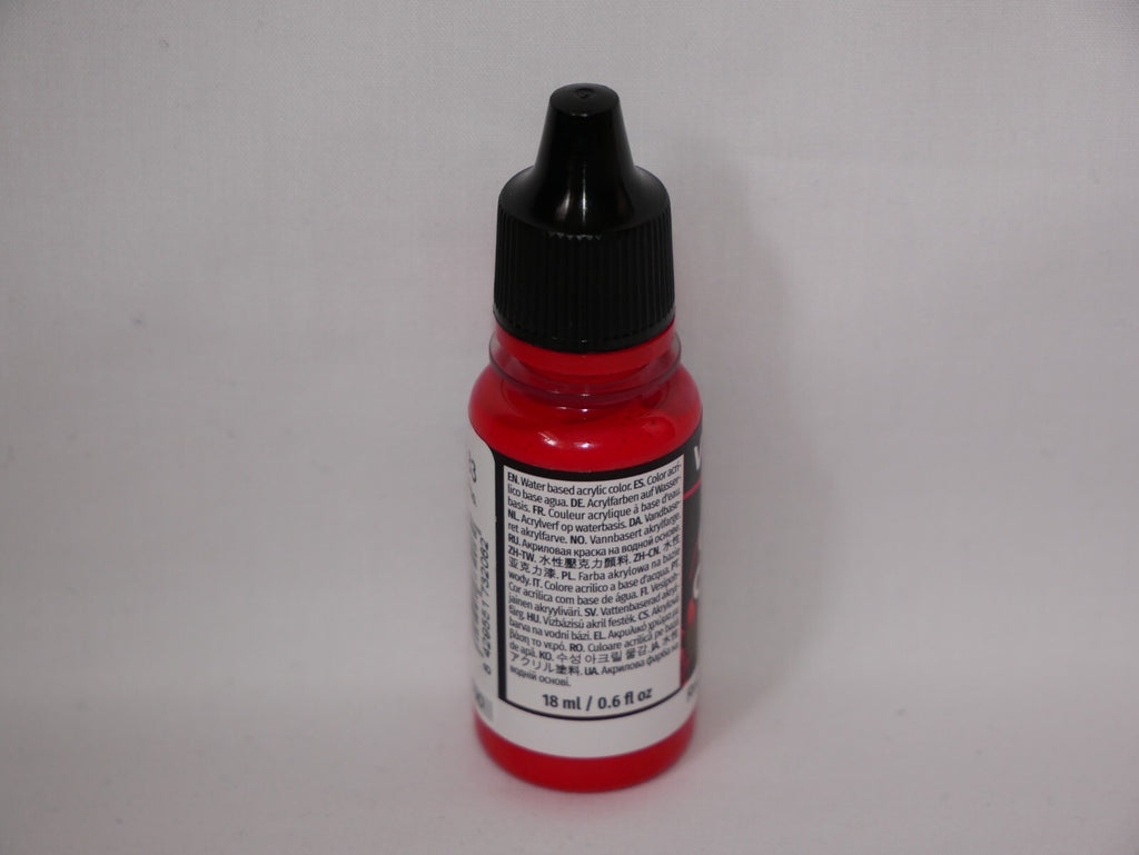 Vallejo Game Color Acrylic Washes Range Red 18ml/0.6 fl oz Dropper Bottle 73.206