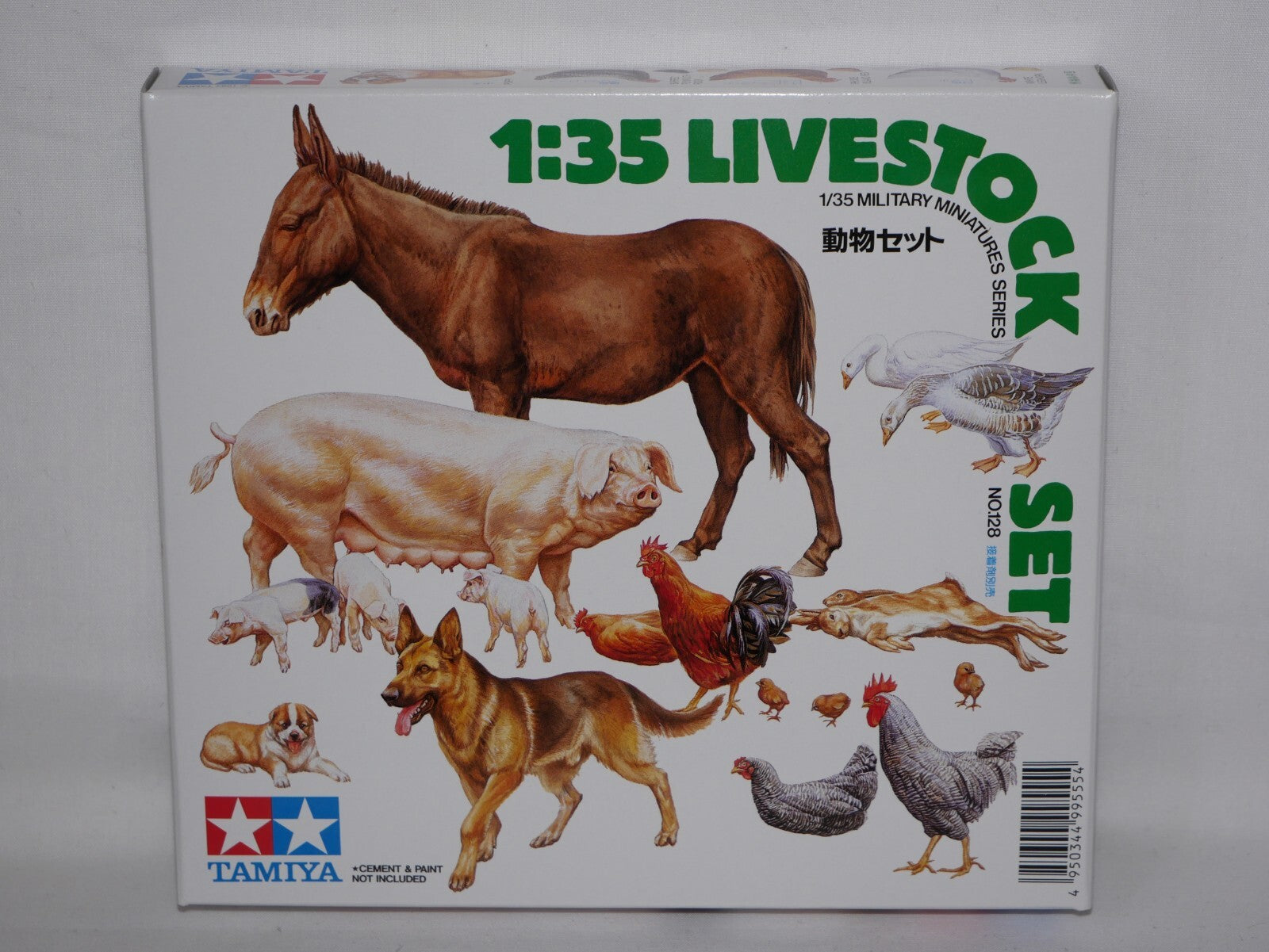 Tamiya Military Miniatures Series (No. 128) 1:35 Scale Livestock Model Set 35128