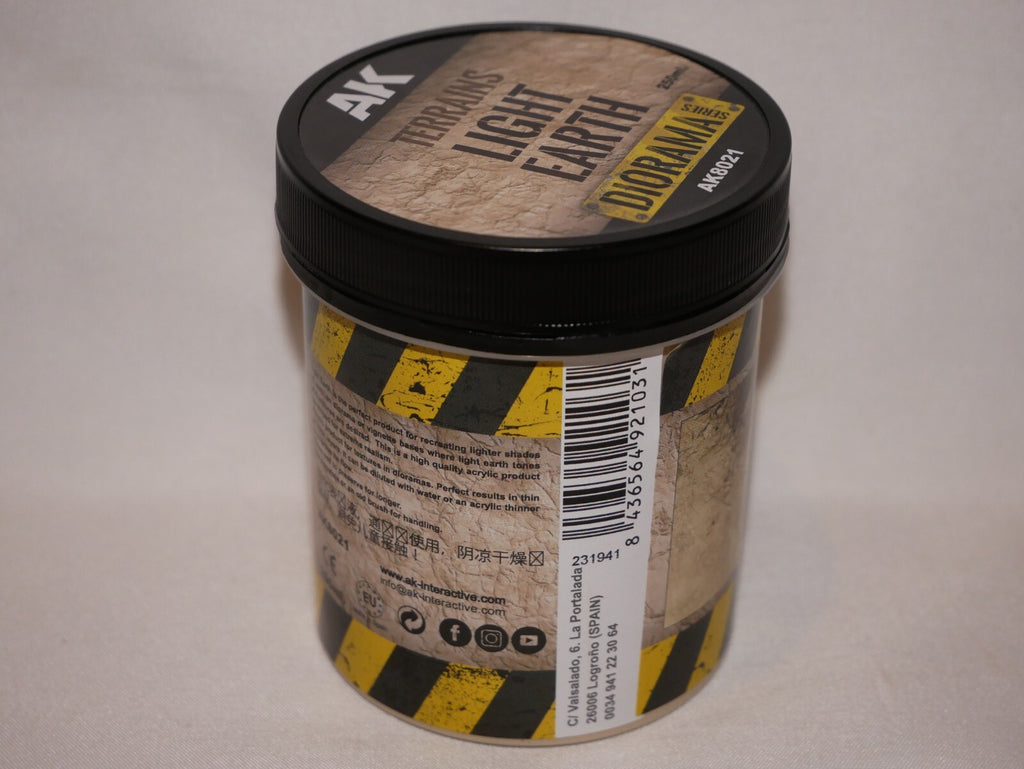 AK Interactive Diorama Series Terrains Light Earth Acrylic 250ml Tub AK8021
