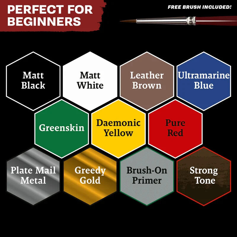 The Army Painter Warpaints Fanatic Range Starter Paint Set (11 Colours) - WP8066
