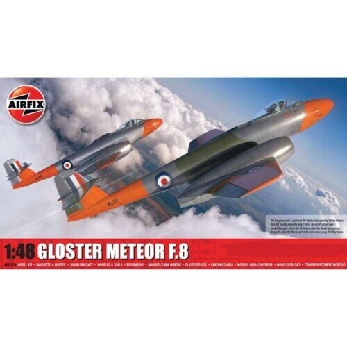 Airfix 1:48 Gloster Meteor F.8 Plastic Model Aircraft Kit Skill Level 3 A09182A