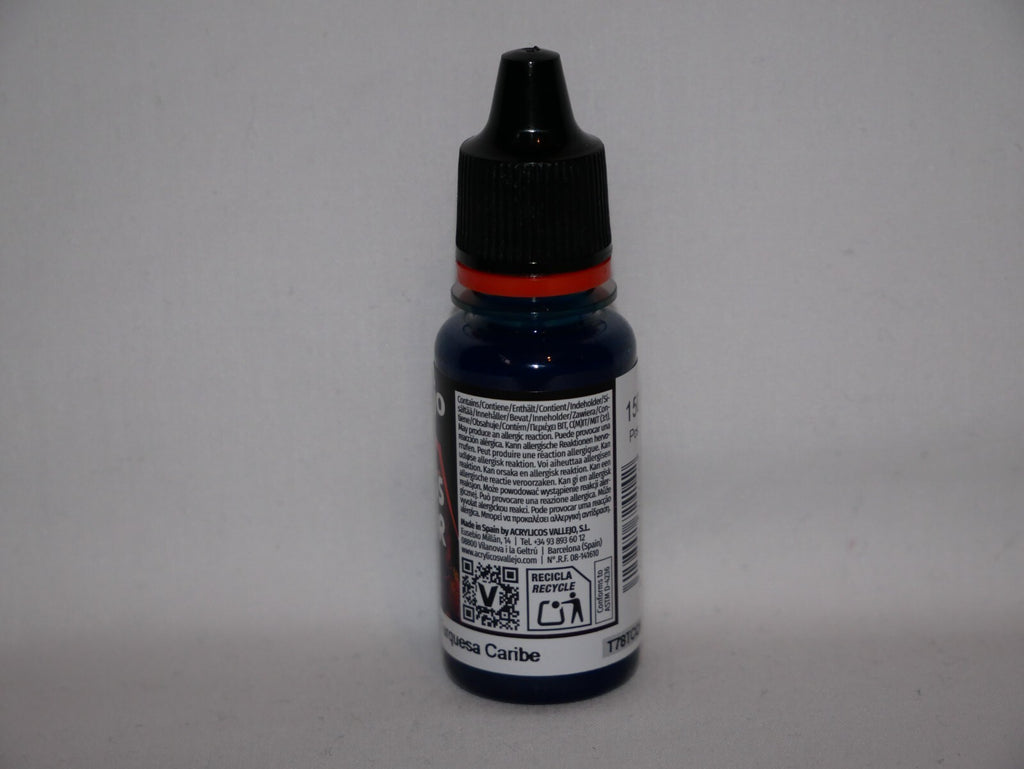 Vallejo Xpress Color Acrylics Caribbean Turquoise 18ml Dropper Bottle - 72.414