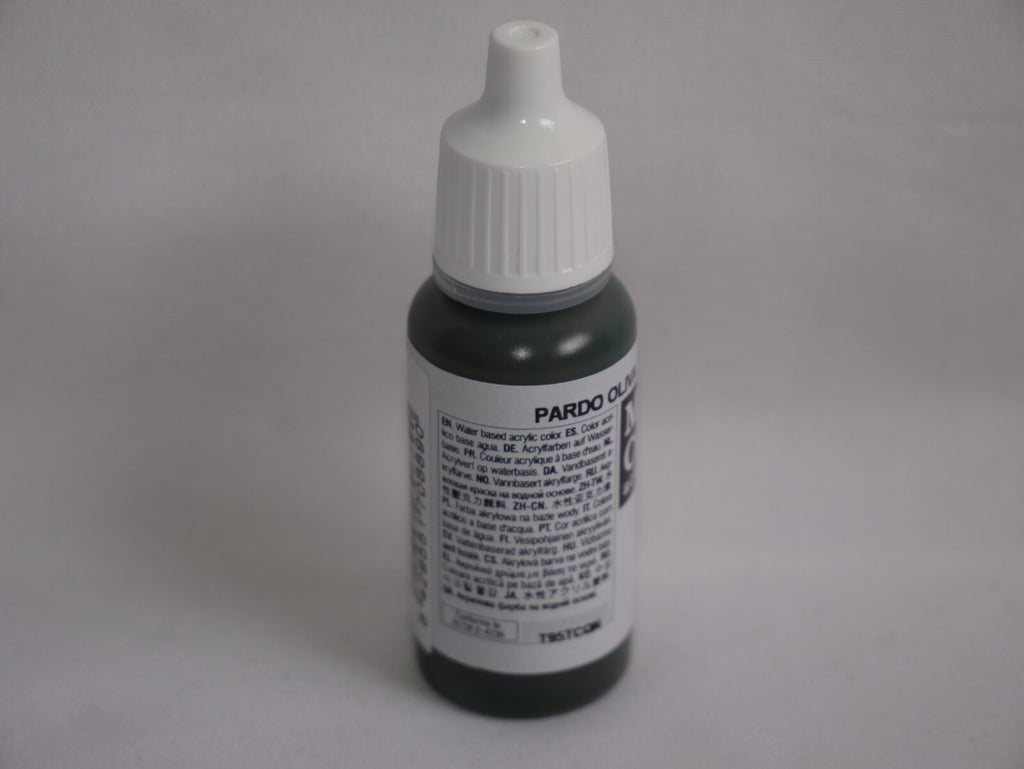 Vallejo Model Color Olive Brown Acrylic 17ml/0.57 fl oz Dropper Bottle - 70.889