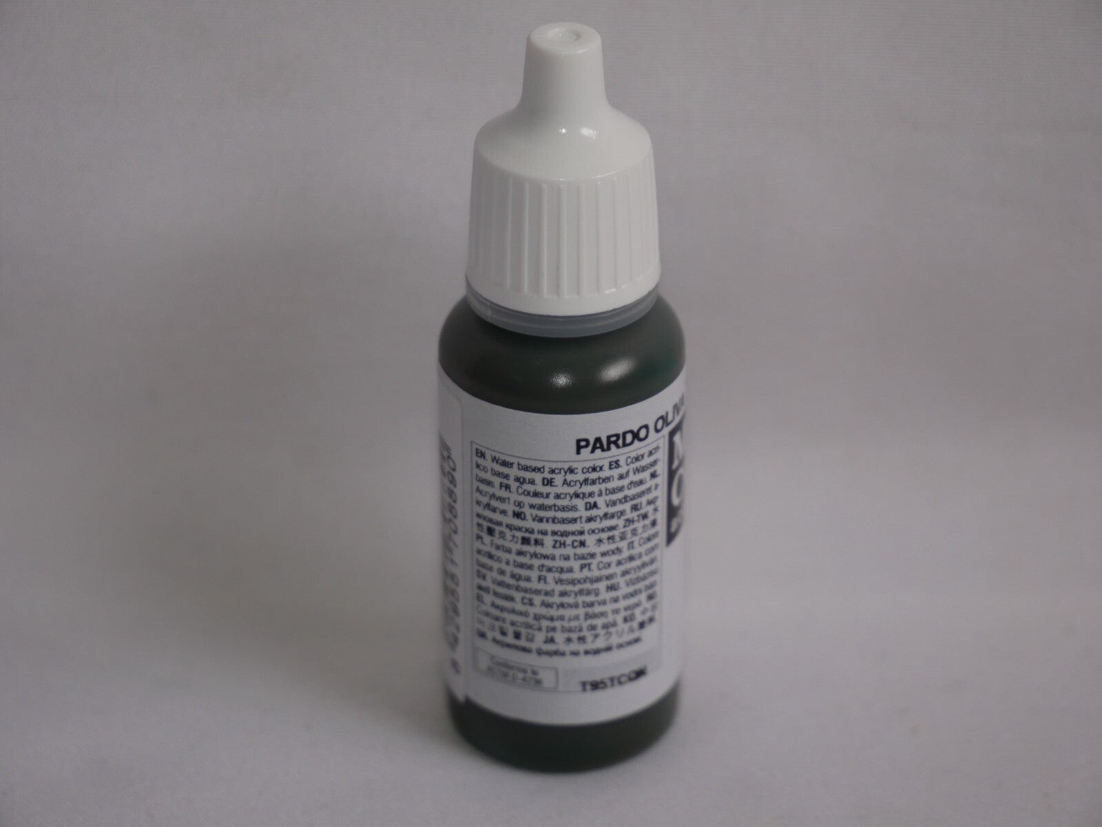Vallejo Model Color Olive Brown Acrylic 17ml/0.57 fl oz Dropper Bottle - 70.889