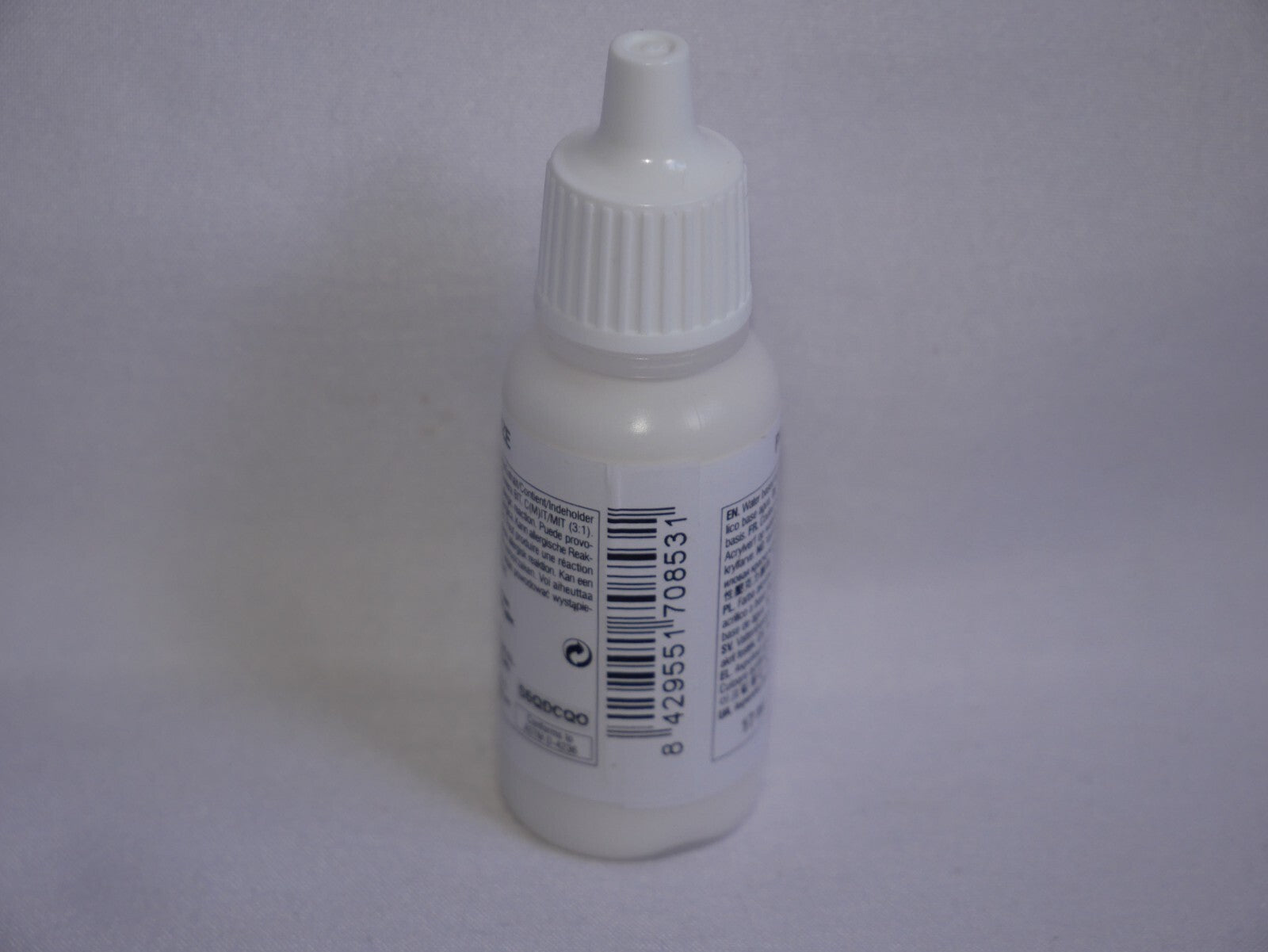 Vallejo Model Color White Glaze Acrylic 17ml/0.57 fl oz Dropper Bottle - 70.853