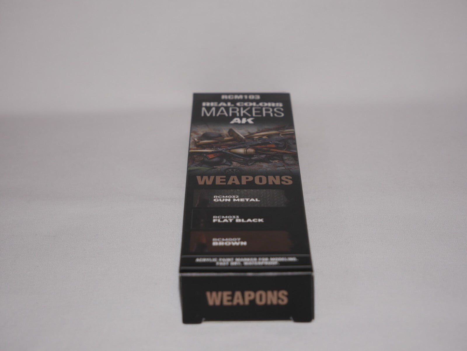 AK Interactive Real Colors Fast Dry Acrylic Markers Weapons (3 Piece) Set RCM103
