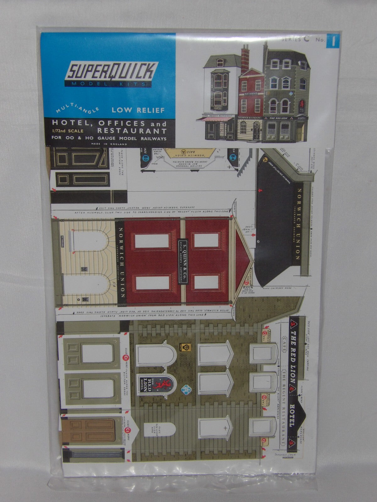Superquick Low Relief Model Kits 1:76 Scale Hotel, Offices And Restaurant SQC1