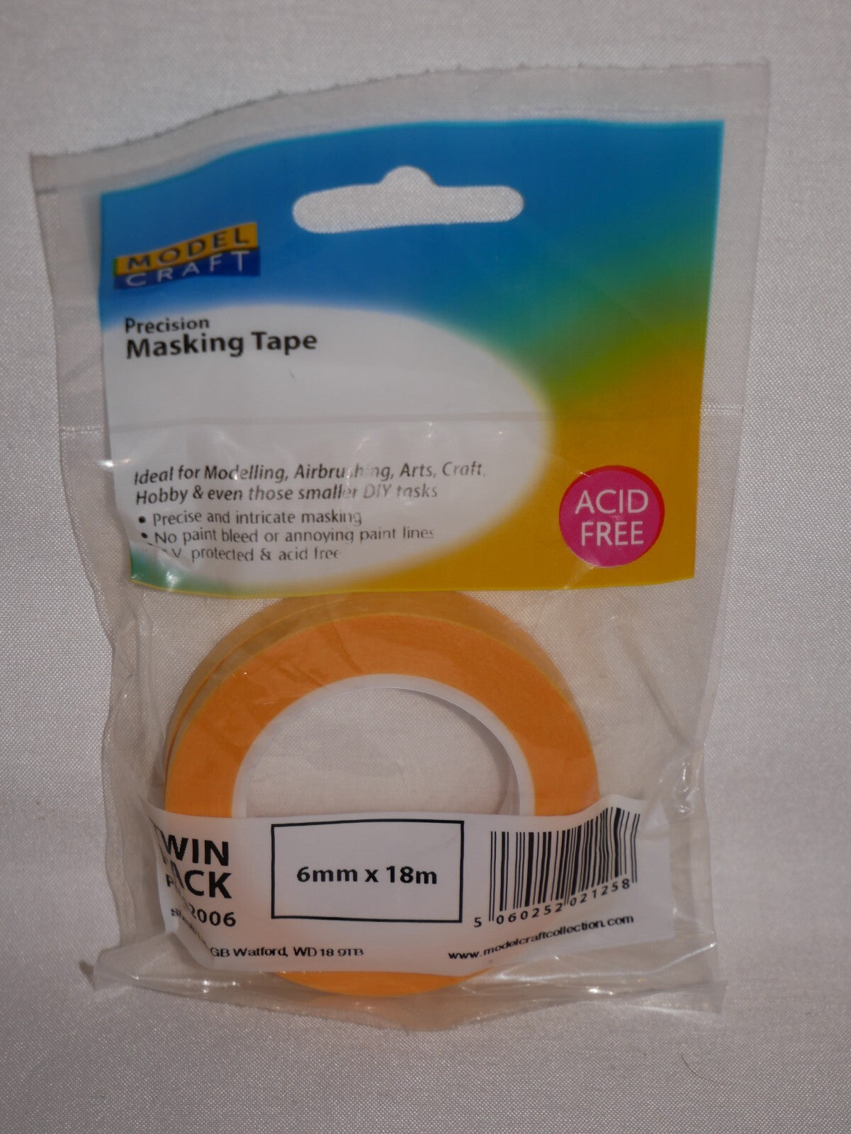 The Model Craft Collection Twin Pack Precision Masking Tape (6mm x 18m) PMA2006