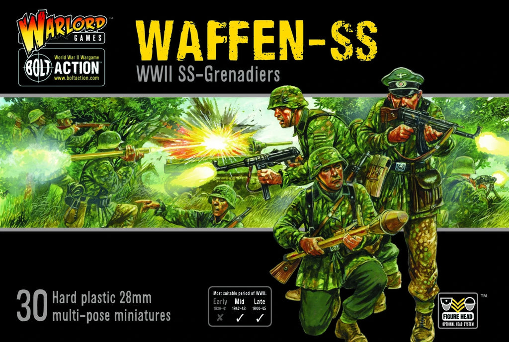 Warlord Games Bolt Action 1:56 Scale Waffen-SS WWII SS-Grenadiers - 402012101