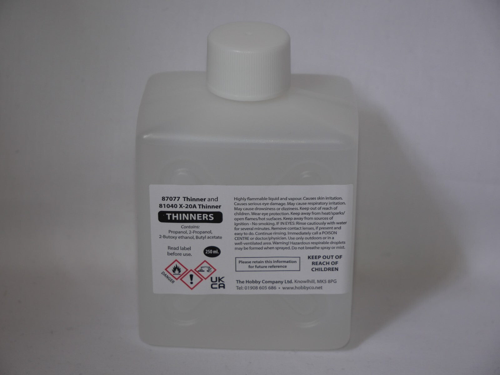 Tamiya Color Acrylic Modeling Paint X-20A Thinner & Cleaner 250ml Bottle - 81040