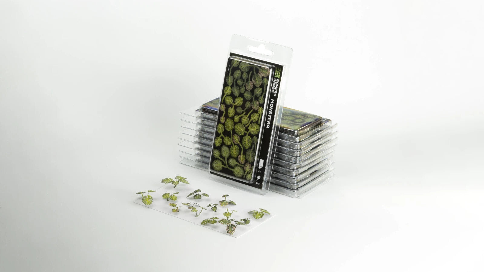 Gamers Grass Full Color Laser Cut Plants Monstera For Bases 47 Per Pack GGLP-MT