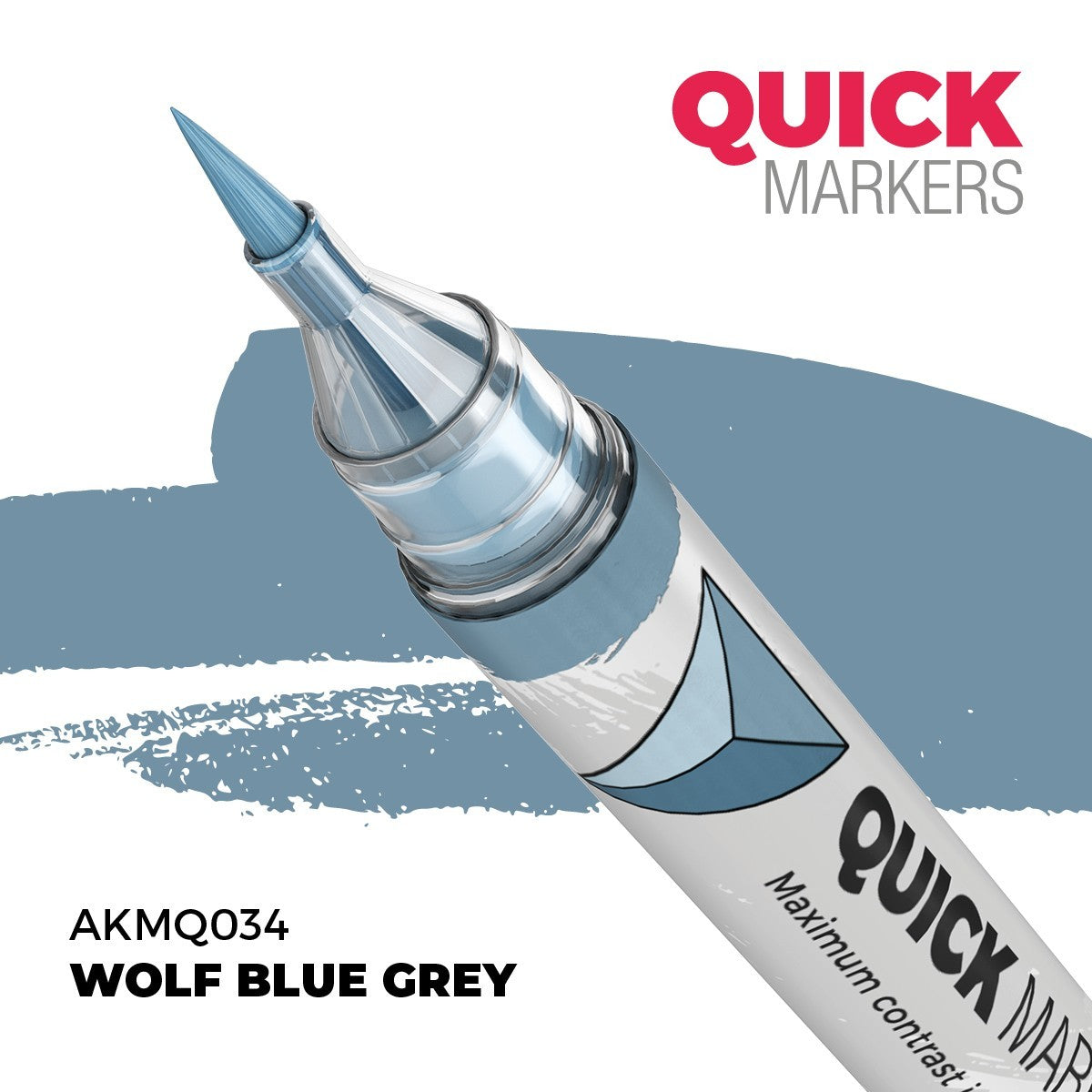 AK Interactive Acrylic Quick Gen Markers For Tabletop Wargames Wolf Blue Grey - AKMQ034