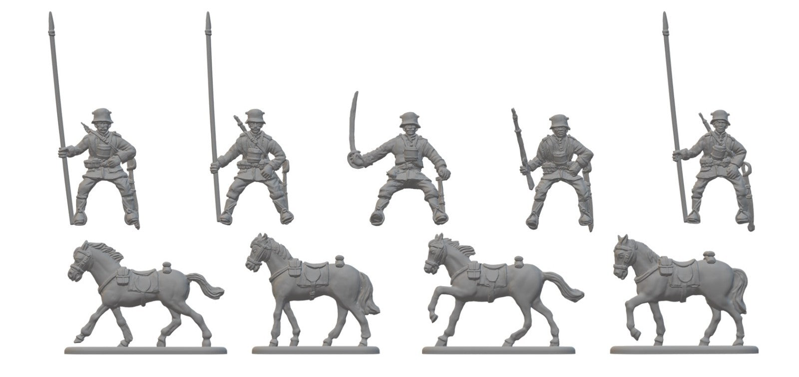 Hat Industrie 1:72 Scale World War 1 (WW1) German Cavalry Plastic Models - 8313