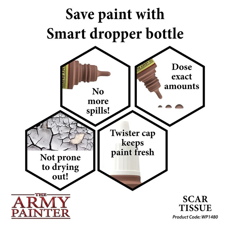 The Army Painter Warpaints Acrylic Range Scar Tissue 18ml Dropper Bottle WP1480