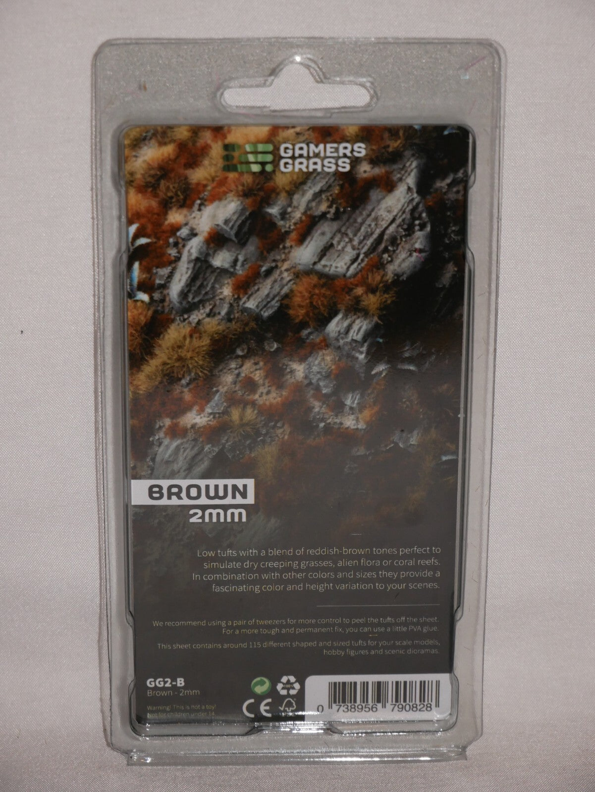 Gamers Grass Brown 2mm Tufts For Wargaming Miniature Bases (115) Per Pack GG2-B