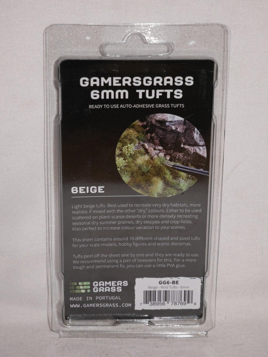 Gamers Grass Wild Beige 6mm Tufts For Wargaming Mini Bases (70) Per Pack GG6-BE