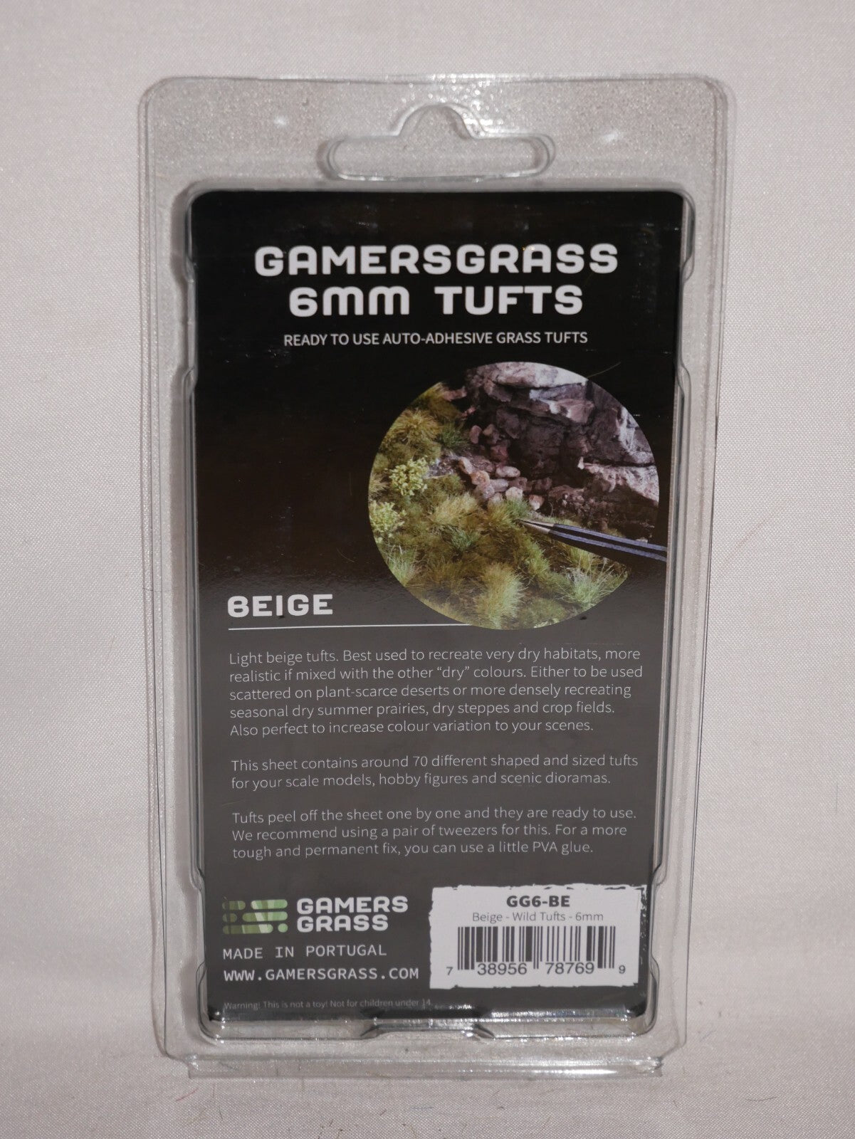 Gamers Grass Wild Beige 6mm Tufts For Wargaming Mini Bases (70) Per Pack GG6-BE