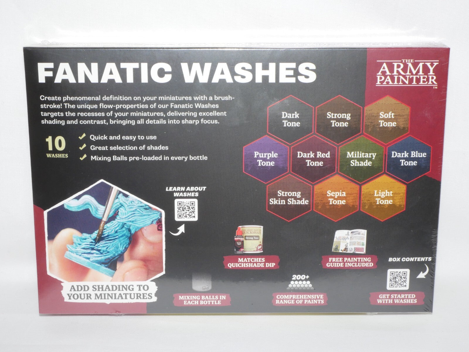 The Army Painter Warpaints Fanatic Range Washes Paint Set (10 Colours) - WP8068