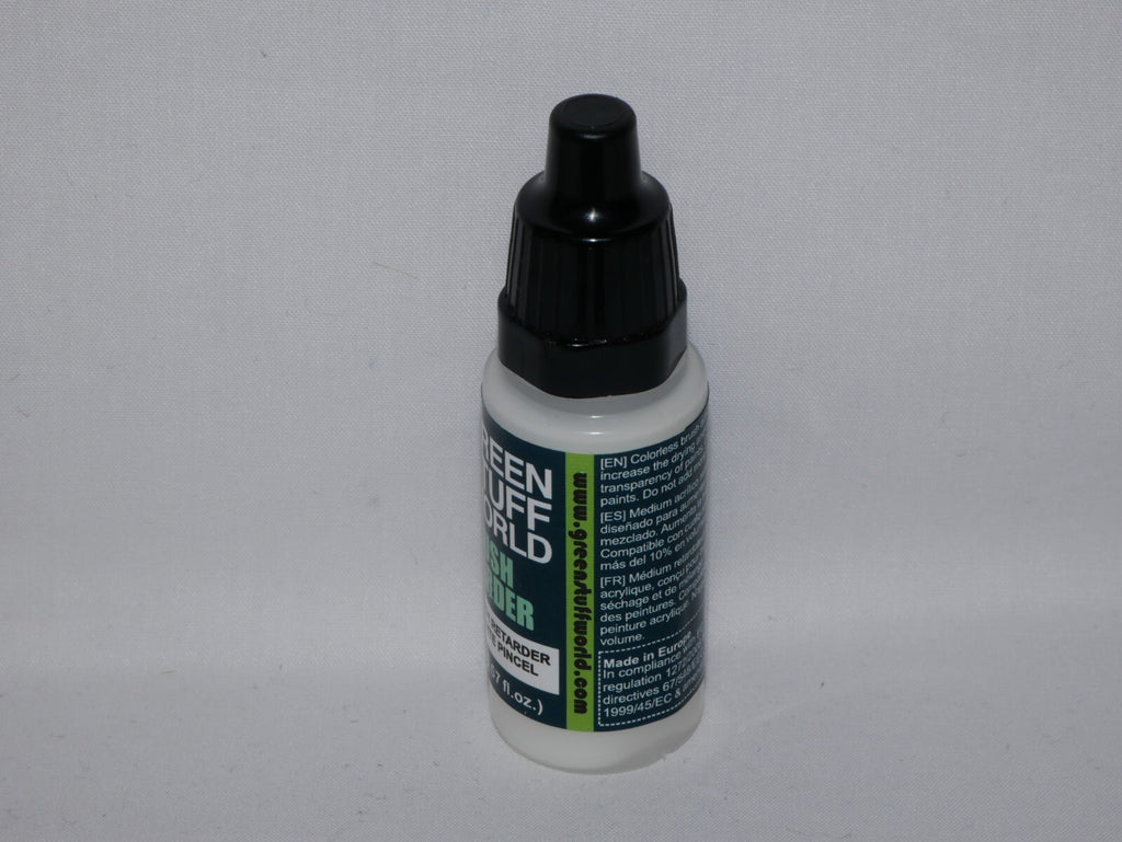 Green Stuff World Water-Based Acrylic Brush Retarder 17ml Dropper Bottle - 1749