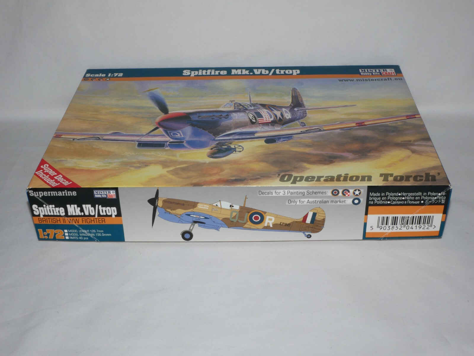 MisterCraft Hobby Kits 1:72 (D-192) Spitfire MK.Vb/Trop 'Operation Torch' 041922