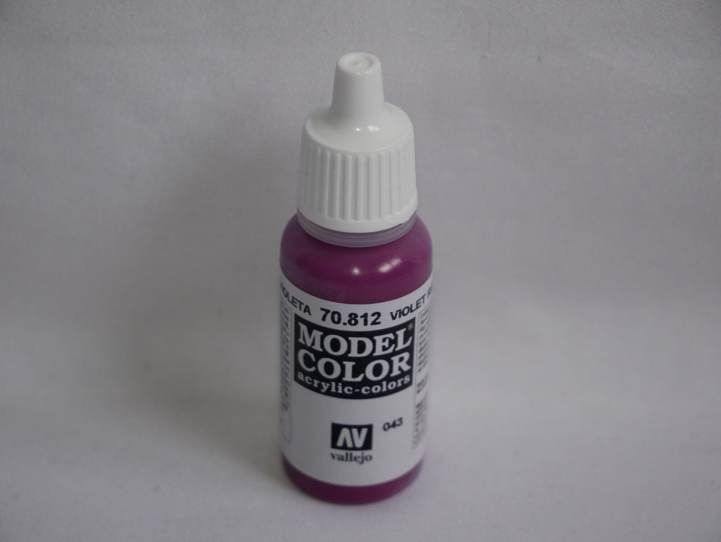 Vallejo Model Color Violet Red Acrylic 17ml/0.57 fl oz Dropper Bottle - 70.812