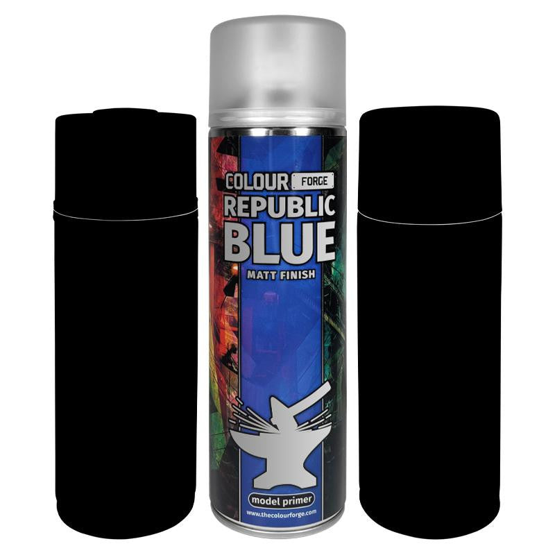 The Colour Forge Republic Blue Matt Finish Model Primer 500ml Aerosol Spray Can